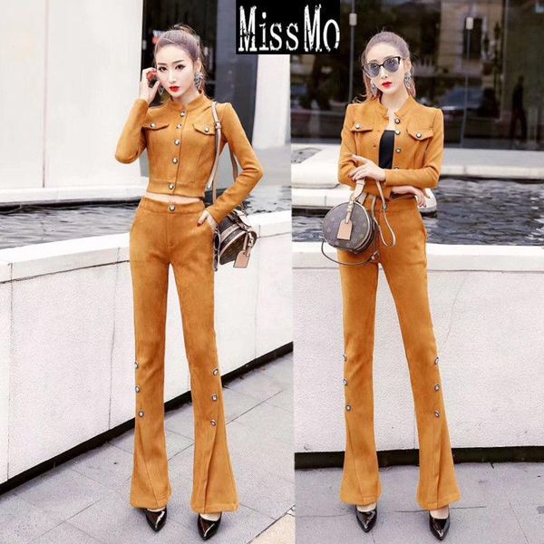 women's two piece pants women 2021 spring autumn suede 2-piece set fashion female short jacket trousers suits lady slim flare outfits b, White
women's two piece pants women 2021 spring autumn suede 2-piece set fashion female short jacket trousers suits lady slim flare outfits b, White