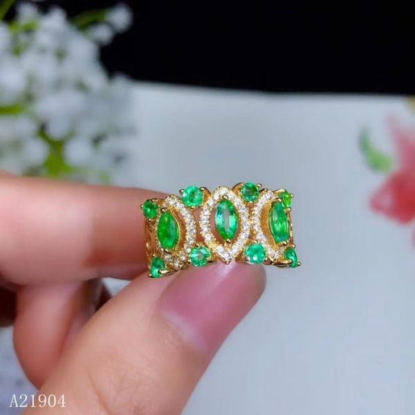 cluster rings kjjeaxcmy boutique jewelry 925 pure silver inlaid natural emerald ring support detection, Golden;silver
cluster rings kjjeaxcmy boutique jewelry 925 pure silver inlaid natural emerald ring support detection, Golden;silver