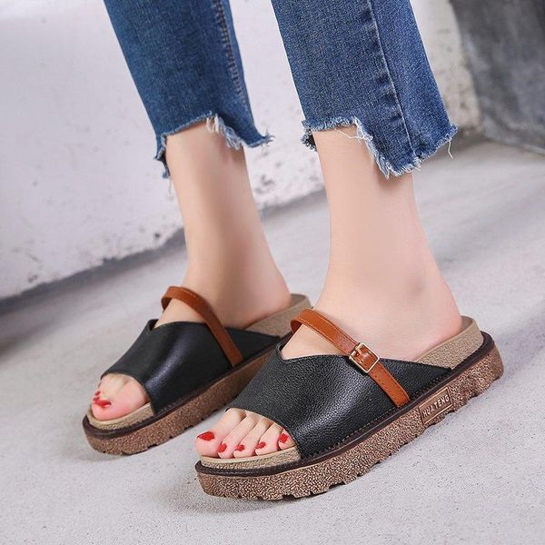 llogai new fashion new women's slippers casual simple shoe upper buckle design trend outer wear thick-soled sandalias de mujeres, Black
llogai new fashion new women's slippers casual simple shoe upper buckle design trend outer wear thick-soled sandalias de mujeres, Black