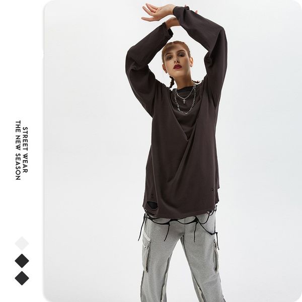 artie men's and women clothing spring autumn and winter new bottom cut t-shirt high street loose tide card cotton long-sleeved t-shirt, White;black
artie men's and women clothing spring autumn and winter new bottom cut t-shirt high street loose tide card cotton long-sleeved t-shirt, White;black