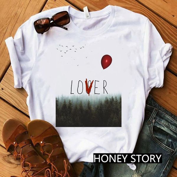 femme summer fashion tshirt clown ballon printed funny t-shirt halloween casual t shirt 90s young girls tee, White
femme summer fashion tshirt clown ballon printed funny t-shirt halloween casual t shirt 90s young girls tee, White