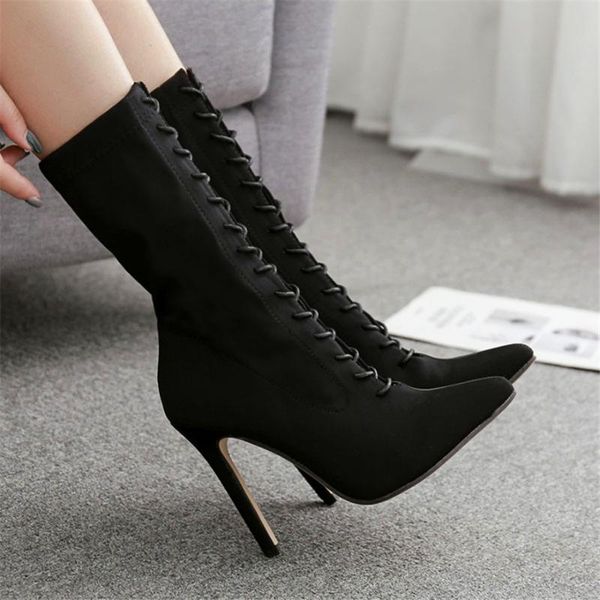 boots 2021 autumn women's ankle high heels platform lace up shoes women leather short booties fashion party round toe, Black
boots 2021 autumn women's ankle high heels platform lace up shoes women leather short booties fashion party round toe, Black