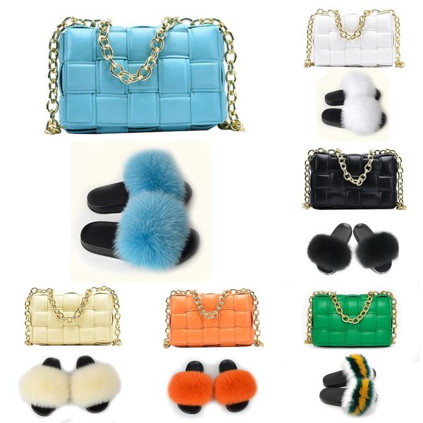 jelly bags with fox fur slippers sets purse bag match fur slides sandals sets, Black
jelly bags with fox fur slippers sets purse bag match fur slides sandals sets, Black