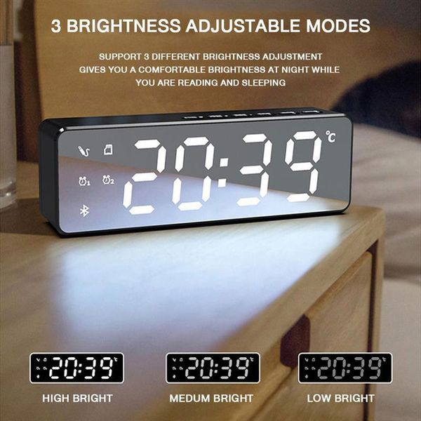 b119 smart wireless bluetooth speaker bedside alarm clock stereo subwoofer with temperature monitor dimmable display
b119 smart wireless bluetooth speaker bedside alarm clock stereo subwoofer with temperature monitor dimmable display