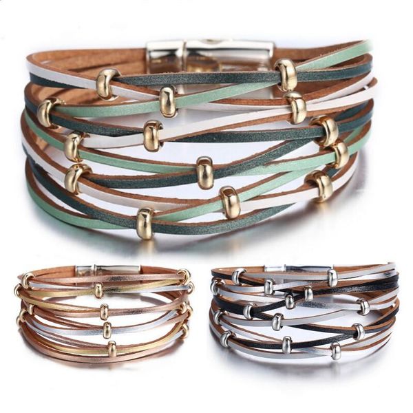 charm bracelets hx magnetic buckle leather personality bracelet ladies fashion gold silver multi-layer jewelry christmas, Golden;silver
charm bracelets hx magnetic buckle leather personality bracelet ladies fashion gold silver multi-layer jewelry christmas, Golden;silver