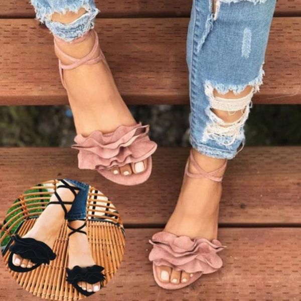 plus size women's sandal ruffles shoes woman cross bandage sandals summer shoes flats lace-up ankle strap sandalias ladies, Black
plus size women's sandal ruffles shoes woman cross bandage sandals summer shoes flats lace-up ankle strap sandalias ladies, Black
