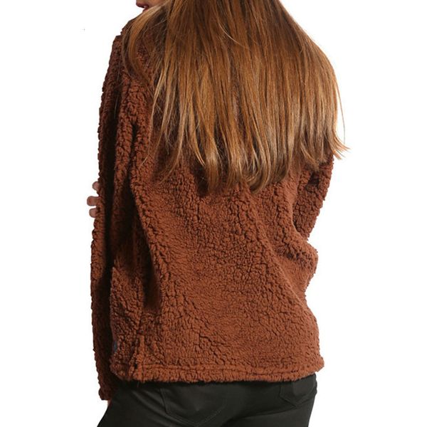 new 2021 fashion women autumn winter solid lamb fur sweatshirts plush coat long sleeve stand collar zipper pullovers warm 3bv3, Black
new 2021 fashion women autumn winter solid lamb fur sweatshirts plush coat long sleeve stand collar zipper pullovers warm 3bv3, Black