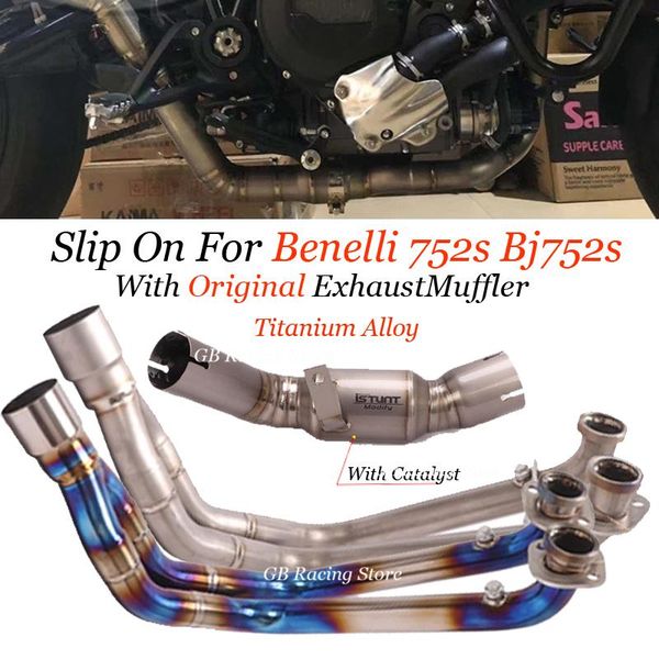 motorcycle exhaust system slip on for benelli 752s expace moto modified titanium alloy connect original muffler
motorcycle exhaust system slip on for benelli 752s expace moto modified titanium alloy connect original muffler