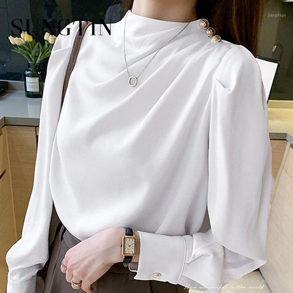 women's blouses & shirts sungtin vintage lantern sleeve satin office lady white blouse women korean elegant design style female chic 2
women's blouses & shirts sungtin vintage lantern sleeve satin office lady white blouse women korean elegant design style female chic 2
