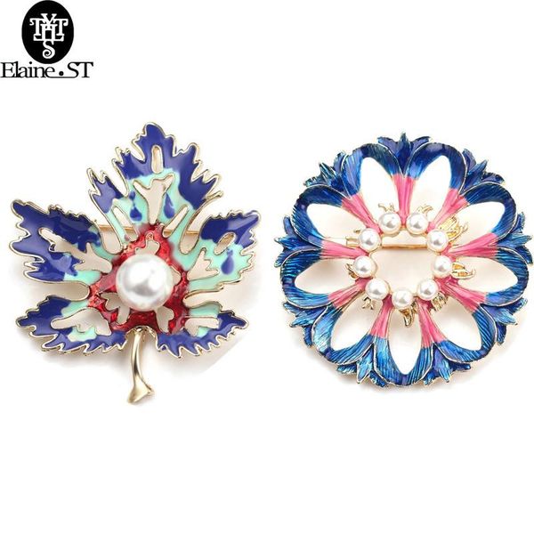 pins, brooches classic blue wreath broken brooch pin golden cute woman imitation pearl accessories decoration gift, Gray 
pins, brooches classic blue wreath broken brooch pin golden cute woman imitation pearl accessories decoration gift, Gray