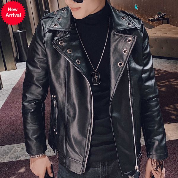 autumn motorcycle suit collar short nightclub trendy social coat plus velvet models faux leather jacket men, Black;brown
autumn motorcycle suit collar short nightclub trendy social coat plus velvet models faux leather jacket men, Black;brown