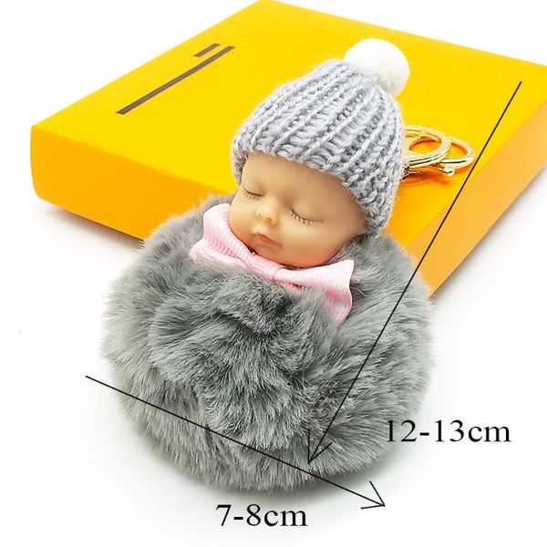 keychains fashion sleeping baby doll keychain fluffy faux fur pom key chain lovely pompom bowknot keyring bag women, Silver
keychains fashion sleeping baby doll keychain fluffy faux fur pom key chain lovely pompom bowknot keyring bag women, Silver