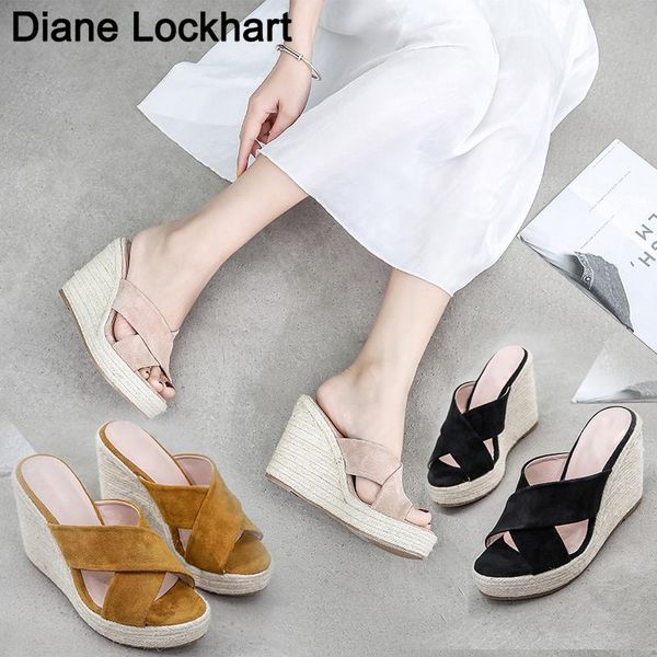 slippers summer casual wedges slides outdoor peep toe cane straw weave platform sandals women fashion high heels female shoes, Black
slippers summer casual wedges slides outdoor peep toe cane straw weave platform sandals women fashion high heels female shoes, Black