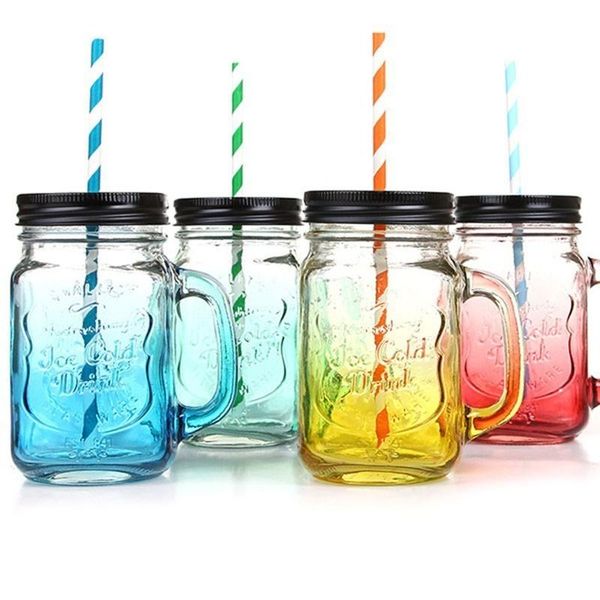 water bottles creative gradient color glass bottle mason for transparent juice cup with lid straw home drinkware
water bottles creative gradient color glass bottle mason for transparent juice cup with lid straw home drinkware