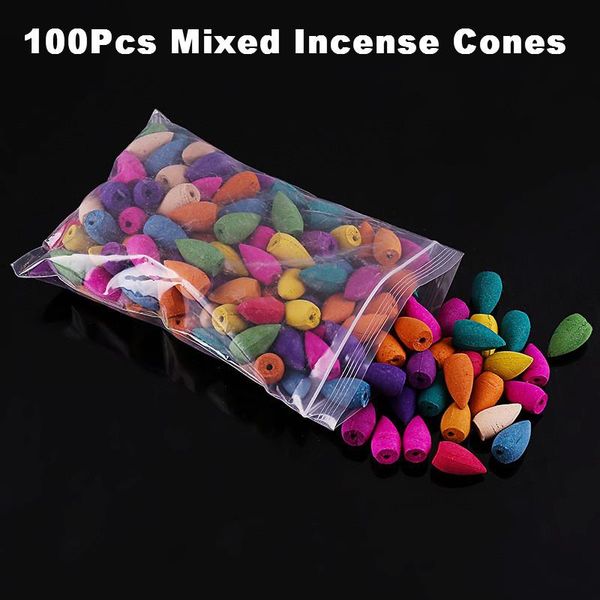 100pcs mixed incense cones use for backflow burner anti-odour cone mix scent fragrance lamps
100pcs mixed incense cones use for backflow burner anti-odour cone mix scent fragrance lamps