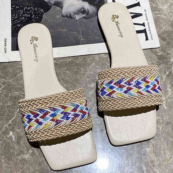 slippers personalidade design tranado cor combinando chinelos femininos praa cabea aberta sapatos planos sandlias de praia vero casual sapat, Black
slippers personalidade design tranado cor combinando chinelos femininos praa cabea aberta sapatos planos sandlias de praia vero casual sapat, Black