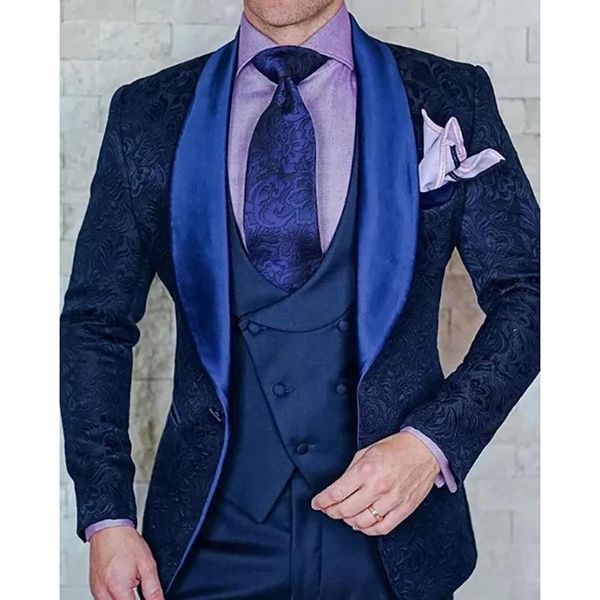 men's suits & blazers mens jacquard wedding 2021 italian design custom made black smoking tuxedo jacket 3 piece set groom terno for men, White;black
men's suits & blazers mens jacquard wedding 2021 italian design custom made black smoking tuxedo jacket 3 piece set groom terno for men, White;black