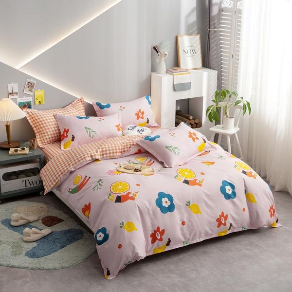 bedding sets all-cotton flower language four-piece thickening 100% cotton bed sheet of quilt cover fashion set
bedding sets all-cotton flower language four-piece thickening 100% cotton bed sheet of quilt cover fashion set