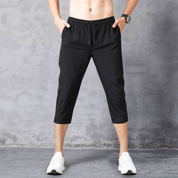 shorts summer capris men's thin ice silk breathable leisure sports loose pants trend, White;black
shorts summer capris men's thin ice silk breathable leisure sports loose pants trend, White;black