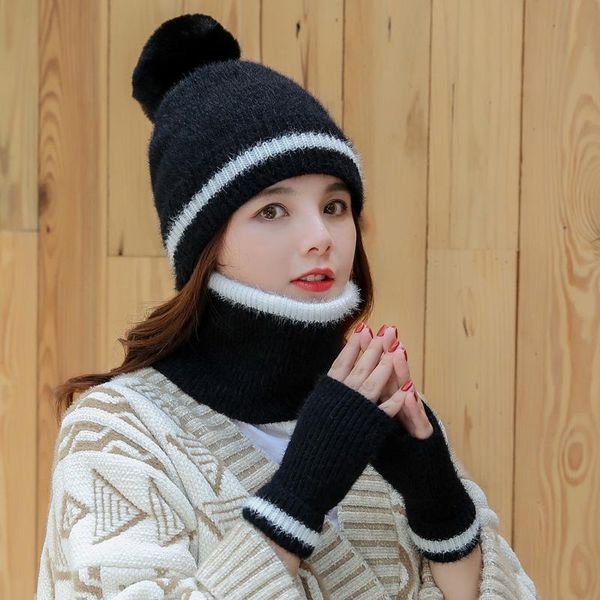 hats, scarves & gloves sets faux fur hat scarf women knitted cap thicken plush wool warm caps outdoor windproof ear flap beanie bonne, Blue;gray
hats, scarves & gloves sets faux fur hat scarf women knitted cap thicken plush wool warm caps outdoor windproof ear flap beanie bonne, Blue;gray
