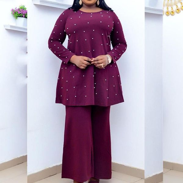 women's two piece pants women pieces set loose o neck long sleeves with beading elastic waist wide leg african fashion female casual 20, White
women's two piece pants women pieces set loose o neck long sleeves with beading elastic waist wide leg african fashion female casual 20, White