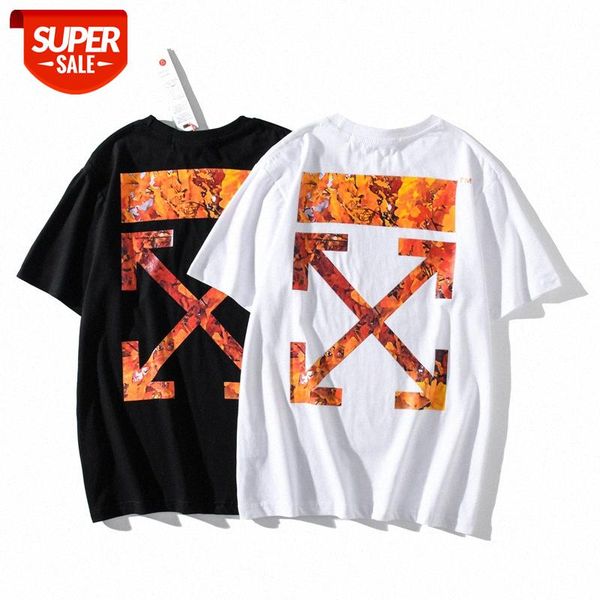 0off white maple leaf arrow stripe printed cotton short-sleeved t-shirt for men and women with couples #x73i, White;black
0off white maple leaf arrow stripe printed cotton short-sleeved t-shirt for men and women with couples #x73i, White;black