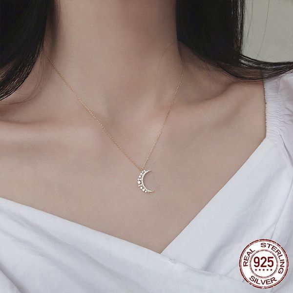 jecircon 100% 925 sterling silver moon necklace for women simple clavicle chain temperament cold wind crystal zircon necklace
jecircon 100% 925 sterling silver moon necklace for women simple clavicle chain temperament cold wind crystal zircon necklace