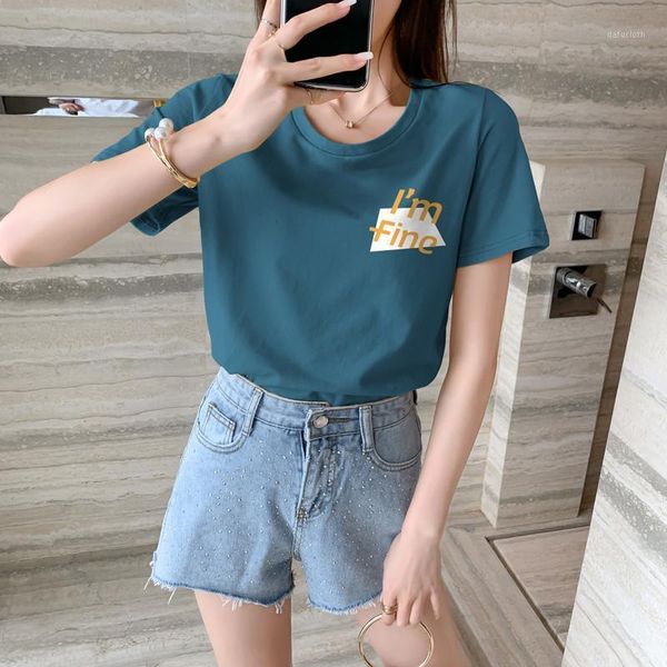 women's t-shirt t shirt women clothes 2021 red fashion tee cotton ladies, White
women's t-shirt t shirt women clothes 2021 red fashion tee cotton ladies, White
