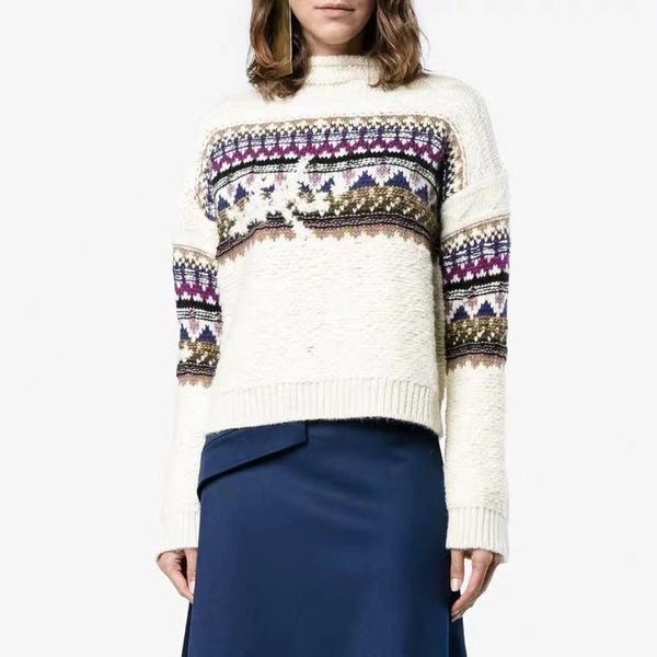 2021 spring and summer new women sweater small retro nordic style round neck thick stick contrast knitted sweater women, White;black
2021 spring and summer new women sweater small retro nordic style round neck thick stick contrast knitted sweater women, White;black