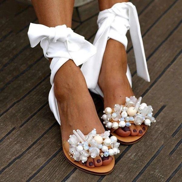 sandals woman 2021 summer female fashion lace up flat sandal non-slip wild cute beads flower sandals casual band ladies shoes, Black
sandals woman 2021 summer female fashion lace up flat sandal non-slip wild cute beads flower sandals casual band ladies shoes, Black