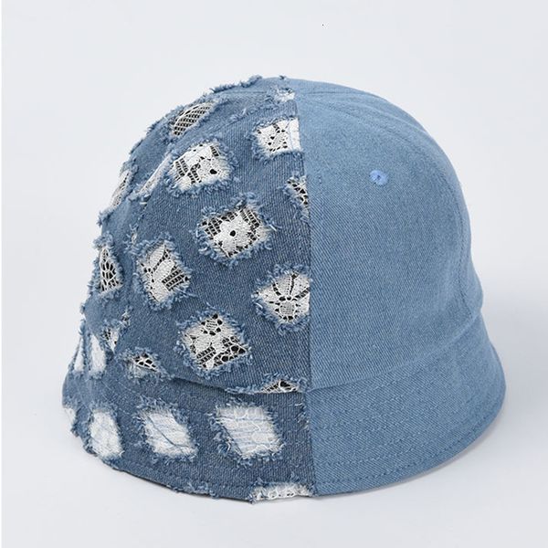 2021 new female hole denim fisherman hats fashion stitching lace buckets sun protection bucket hat wholesale j9wb, Blue;gray
2021 new female hole denim fisherman hats fashion stitching lace buckets sun protection bucket hat wholesale j9wb, Blue;gray