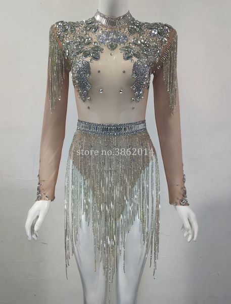 shining big crystals mesh bodysuit sparkly rhinestone fringes party nightclub outfit singer stage performance dance costume, Black;red
shining big crystals mesh bodysuit sparkly rhinestone fringes party nightclub outfit singer stage performance dance costume, Black;red