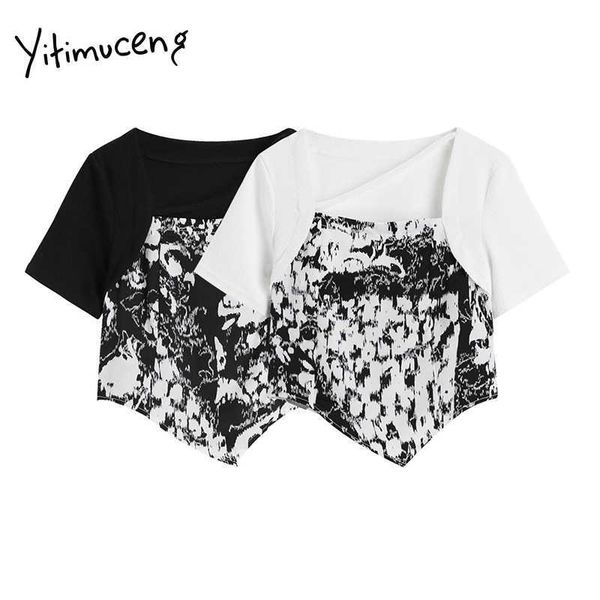 yitimuceng irregular fake 2 pieces t-shirts woman short sleeve square collar harajuku summer korean fashion tshirts 210601, White
yitimuceng irregular fake 2 pieces t-shirts woman short sleeve square collar harajuku summer korean fashion tshirts 210601, White