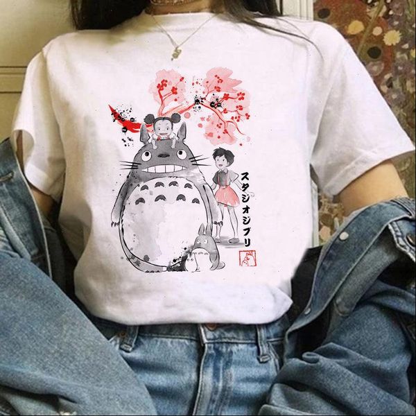 female t shirt cartoon totoro t shirt thousand and chihiro printed t shirt japanese anime graphics harajuku studio ghibli tshirt, White
female t shirt cartoon totoro t shirt thousand and chihiro printed t shirt japanese anime graphics harajuku studio ghibli tshirt, White