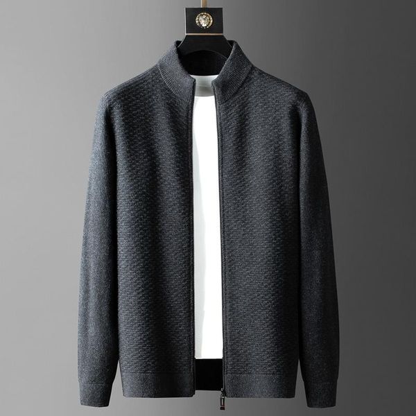 men's sweaters light luxury, good quality, warm keeping, all wool knitting, three dimensional jacquard, handsome stand collar, cardigan, White;black
men's sweaters light luxury, good quality, warm keeping, all wool knitting, three dimensional jacquard, handsome stand collar, cardigan, White;black