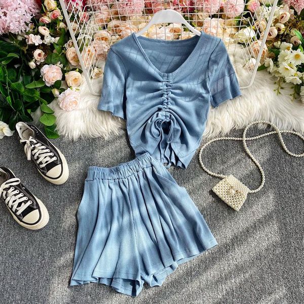 harajuku outfit short sleeve and wide leg shorts fashion solid women's set new 2021 summer ladies vintage two piece set, Gray
harajuku outfit short sleeve and wide leg shorts fashion solid women's set new 2021 summer ladies vintage two piece set, Gray
