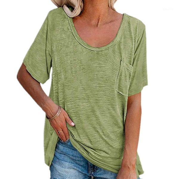summer plus size women t shirt fashion casual short sleeve tee shirts basic pocket ladies beach wear loose women's t-shirt, White
summer plus size women t shirt fashion casual short sleeve tee shirts basic pocket ladies beach wear loose women's t-shirt, White