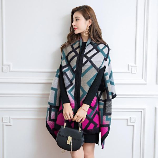 scarves ruby vicky fashion autumn and winter warm poncho for women average code cape shawls soft cashmere cloak, Blue;gray
scarves ruby vicky fashion autumn and winter warm poncho for women average code cape shawls soft cashmere cloak, Blue;gray