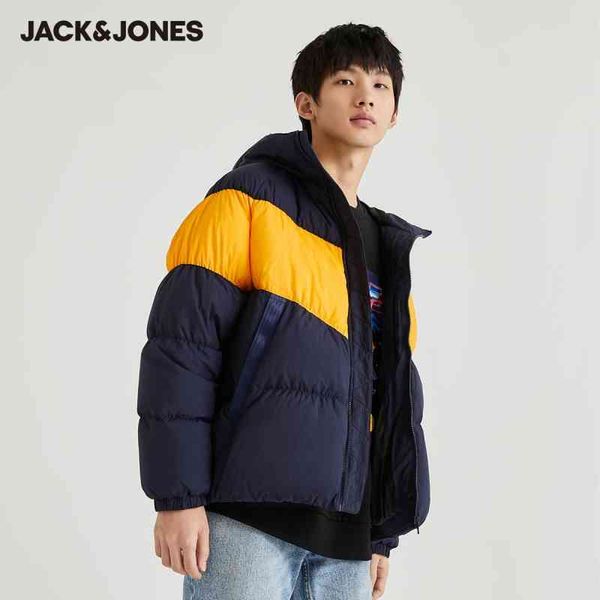 jon men's loose fit contrasting splice hooded stand-up collar down et | 220412013, Black;white
jon men's loose fit contrasting splice hooded stand-up collar down et | 220412013, Black;white