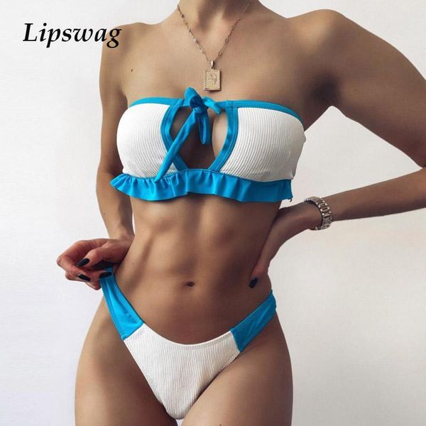 women patchwork ruffle bikini set swimwear strapless bandeau bikini swimsuit hollow out push up lady biquini beachwear
women patchwork ruffle bikini set swimwear strapless bandeau bikini swimsuit hollow out push up lady biquini beachwear