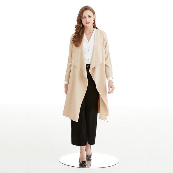women's wool & blends windbreaker 2021 casual style fashion temperament irregular collar buttonless, Black
women's wool & blends windbreaker 2021 casual style fashion temperament irregular collar buttonless, Black