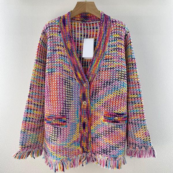 women's knits & tees 2021 all-match loose fashion mixed yarn colorful cardigan women tassel v-neck long sleeve street sweater c, White
women's knits & tees 2021 all-match loose fashion mixed yarn colorful cardigan women tassel v-neck long sleeve street sweater c, White
