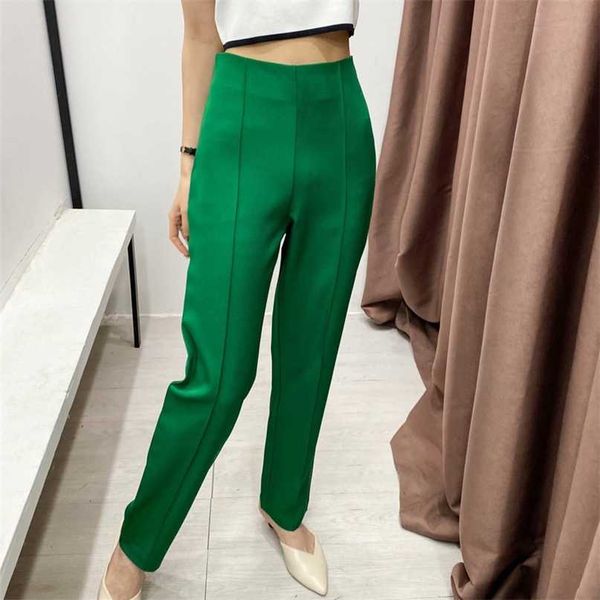 women summer casual za straight pants solid high waist fashion street female elegant ol ankle-length trousers clothes 211007, Black;white
women summer casual za straight pants solid high waist fashion street female elegant ol ankle-length trousers clothes 211007, Black;white