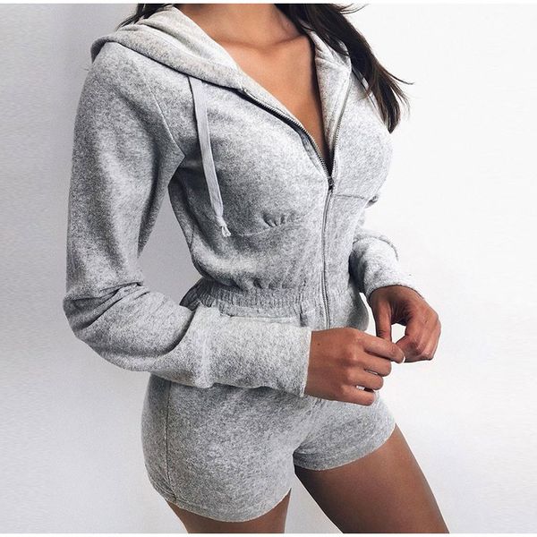women elegant skinny hooded playsuit casual long sleeve zipper high waist jumpsuit short romper overalls homewear 2020, Black;white
women elegant skinny hooded playsuit casual long sleeve zipper high waist jumpsuit short romper overalls homewear 2020, Black;white