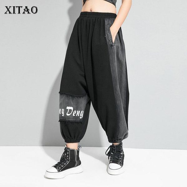 women's pants & capris xitao letter pleated harem fashion women elastic waist pocket patchwork fan minority casual dmy3206, Black;white
women's pants & capris xitao letter pleated harem fashion women elastic waist pocket patchwork fan minority casual dmy3206, Black;white