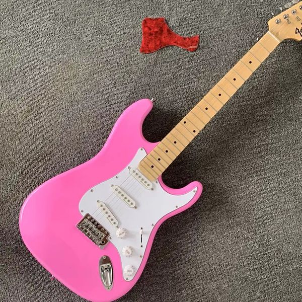 classic pink electric guitar, grooved fingerboard, comfortable feel, beautiful sound, delivery home
classic pink electric guitar, grooved fingerboard, comfortable feel, beautiful sound, delivery home