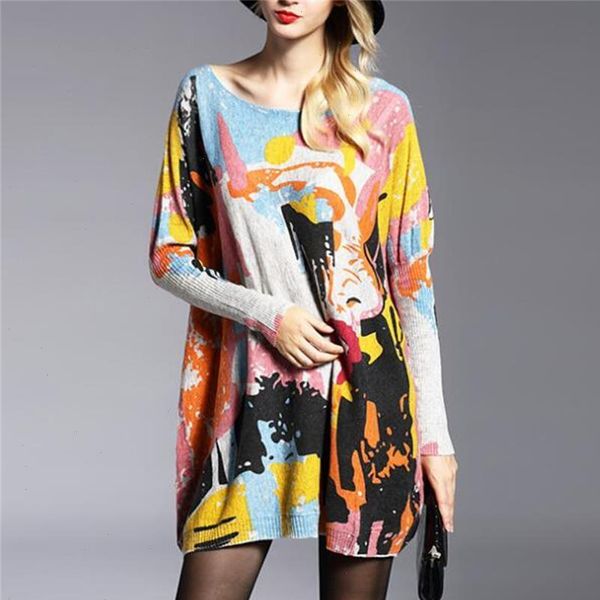 womens clothing ladies big yards loose knitted sweater women print batwing sleeve pullover sweaters drop shipping, White;black 
womens clothing ladies big yards loose knitted sweater women print batwing sleeve pullover sweaters drop shipping, White;black