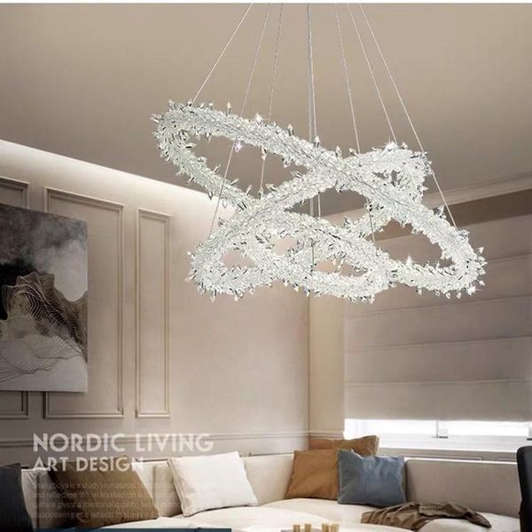 2021 nordic ice flower luxury chandeliers white crystal flower ring chandelier lighting living room restaurant decoration
2021 nordic ice flower luxury chandeliers white crystal flower ring chandelier lighting living room restaurant decoration