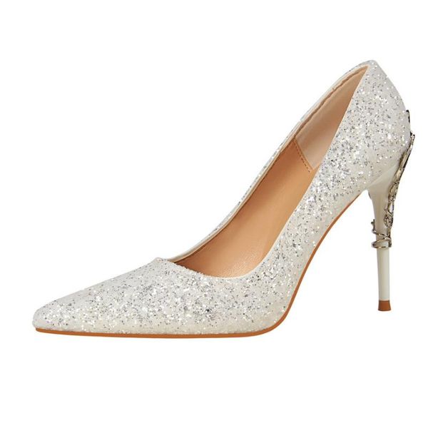 dress shoes fashion gold high heels pump mature women pointed toe office lady shallow sequins pumps a0127, Black
dress shoes fashion gold high heels pump mature women pointed toe office lady shallow sequins pumps a0127, Black