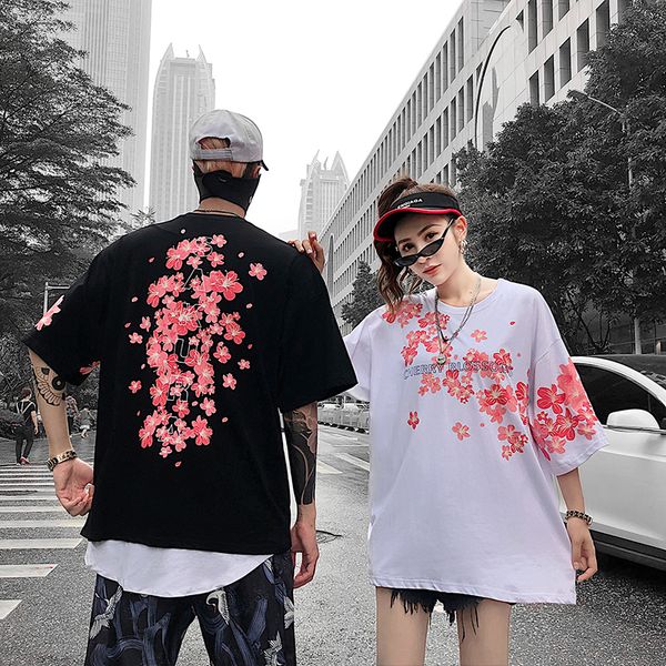 2021 japanese street streetwear pink cherry blossoms t shirt men fashions tshirt men couple cotton t shirt, White;black
2021 japanese street streetwear pink cherry blossoms t shirt men fashions tshirt men couple cotton t shirt, White;black